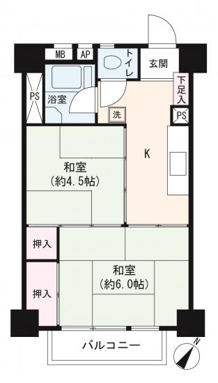 シャンボール武蔵小山-1-間取図(平面図)