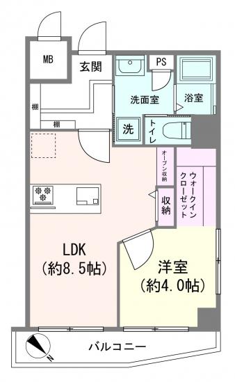 セザール目黒-1-間取図(平面図)