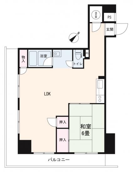 マンション五反田-1-間取図(平面図)