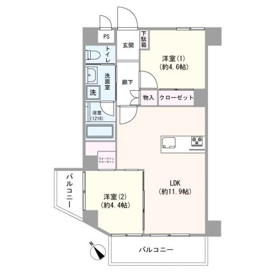 サンサーラ北品川-1-間取図(平面図)