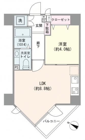 中銀高輪マンシオン-1-間取図(平面図)