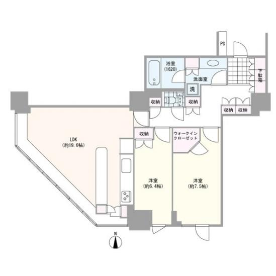 ラグナタワー-1-間取図(平面図)