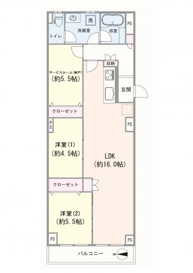 五反田コーポラス-1-間取図(平面図)