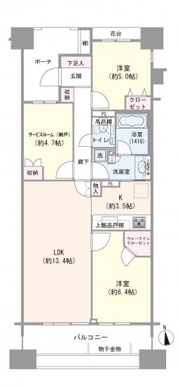 ジェントリーハウス品川大井-1-間取図(平面図)