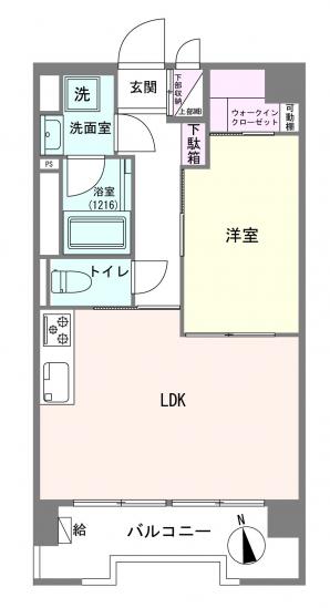 マリンシティダイヤモンドパレス-1-間取図(平面図)