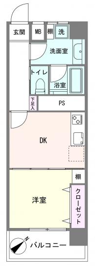大森永谷マンション-1-間取図(平面図)