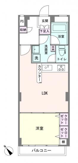 秀和目黒レジデンス-1-間取図(平面図)