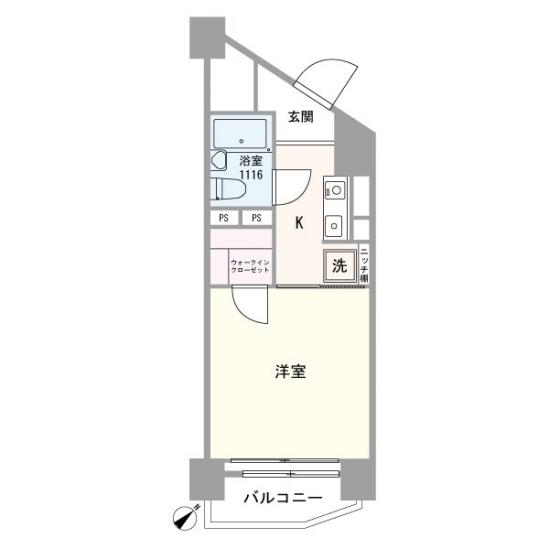 多摩川フラワーマンション-1-間取図(平面図)