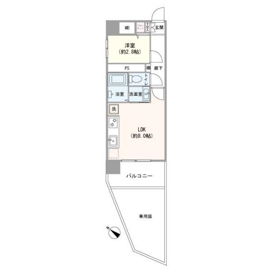 大森永谷マンション-1-間取図(平面図)