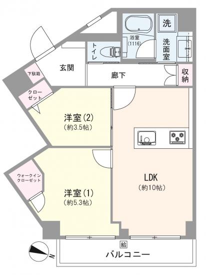ハイライフ大崎-1-間取図(平面図)