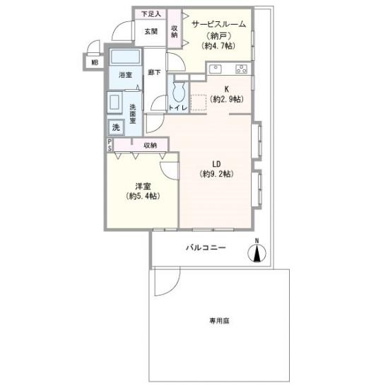 モンフォアイエ池上-1-間取図(平面図)