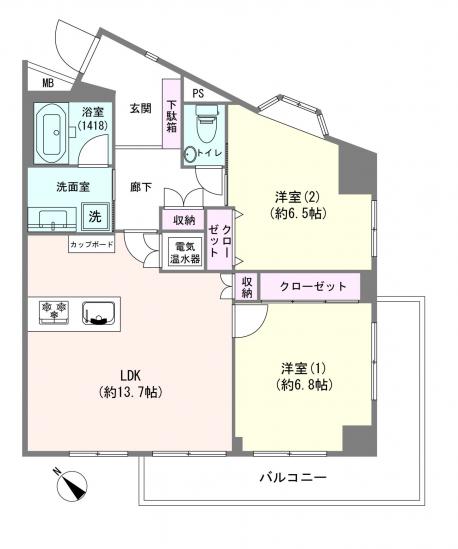 ハイクレスト白金台-1-間取図(平面図)