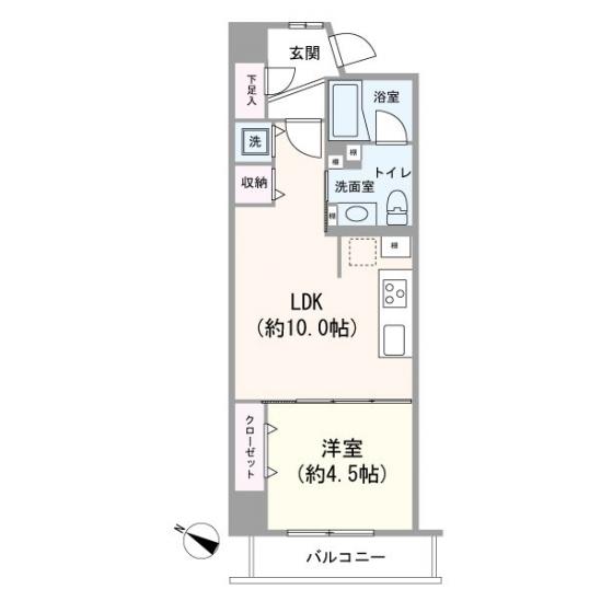 日生戸越マンション-1-間取図(平面図)