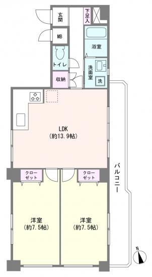 ヴェラハイツ大森-1-間取図(平面図)