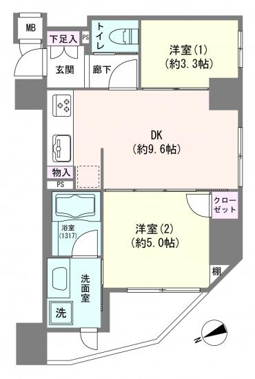 デュオ・スカーラ品川中延Ⅱ-1-間取図(平面図)