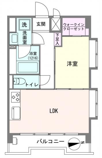 マリンシティダイヤモンドパレス-1-間取図(平面図)