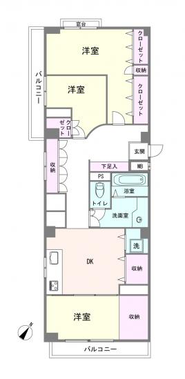 ニュートーア馬込-1-間取図(平面図)
