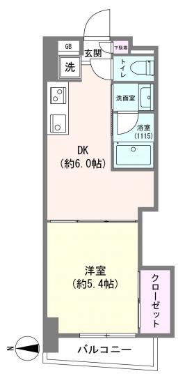 東品川マンション-1-間取図(平面図)