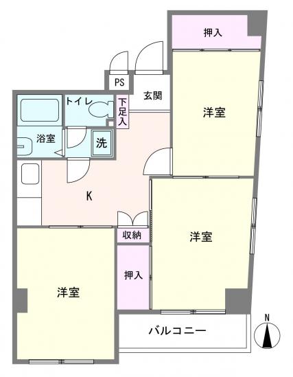 西蒲田ダイヤモンドマンション-1-間取図(平面図)