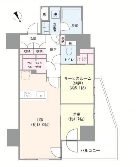 イニシア大森町Ｎ’ｓスクエア-1-間取図(平面図)