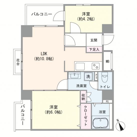 梅屋敷パークファミリア-1-間取図(平面図)