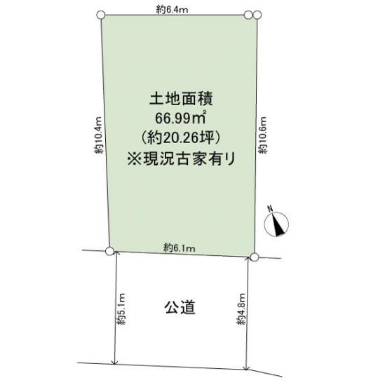 大田区南馬込三丁目土地-1-区画図