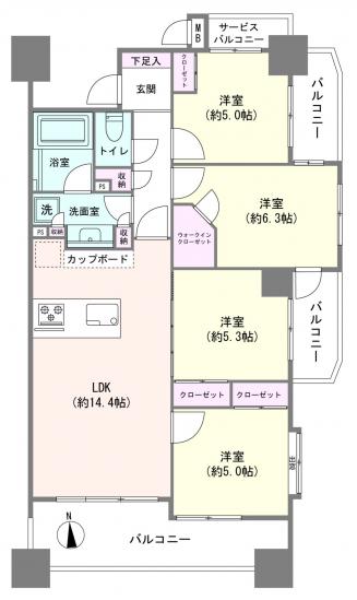 ザ・ヴィスタ大森スールトーレ-1-間取図(平面図)