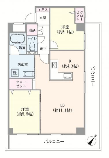 ニューライフ品川-1-間取図(平面図)