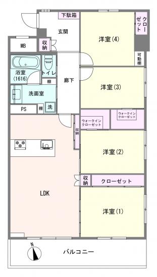 ドルフ目黒-1-間取図(平面図)