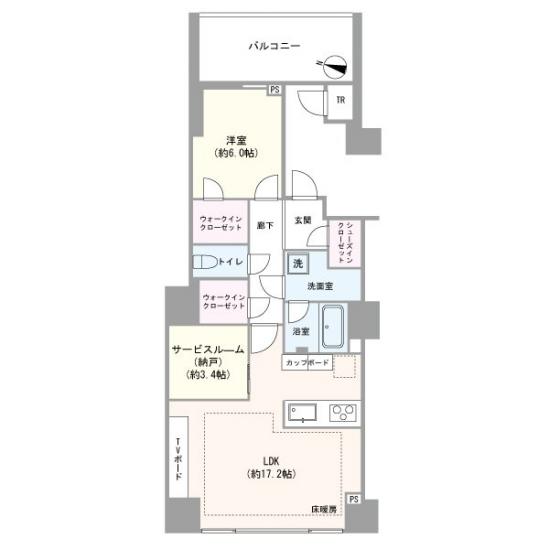 ワールドシティタワーズ・キャピタルタワー-1-間取図(平面図)