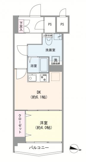 カーサ大岡山-1-間取図(平面図)