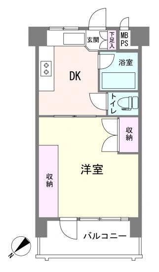 セザール五反田-1-間取図(平面図)
