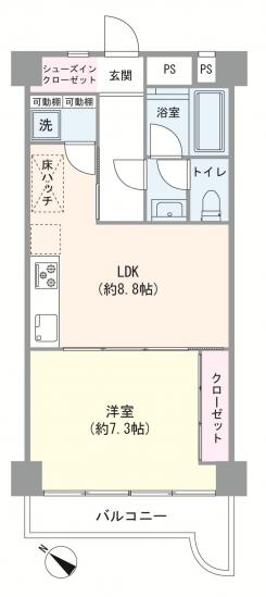 シャンボール大森-1-間取図(平面図)