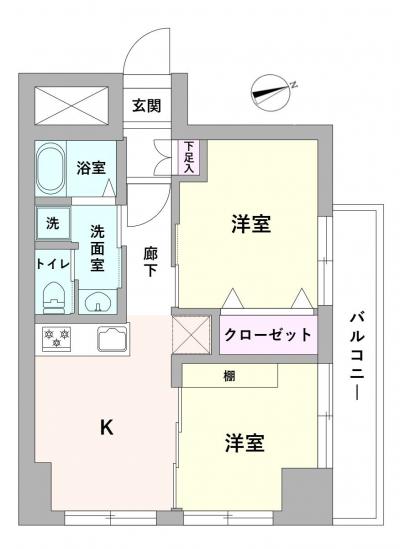 オリエンタル大森-1-間取図(平面図)