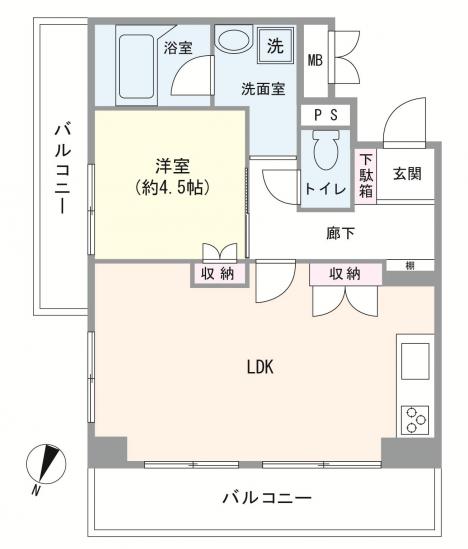 武蔵小山コーポラス-1-間取図(平面図)