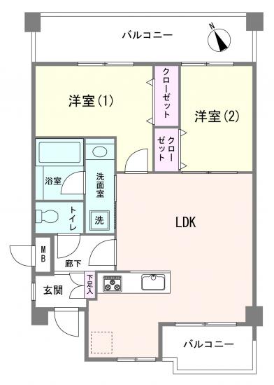 三田ダイヤモンドパレス　Ａ棟-1-間取図(平面図)