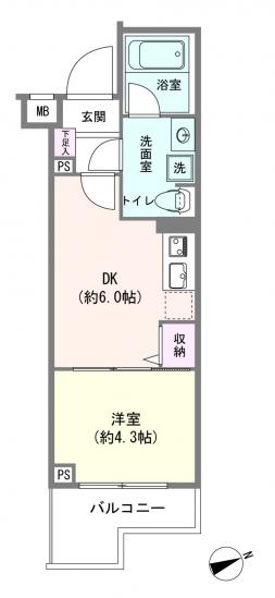 リヴシティ北馬込-1-間取図(平面図)