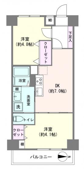 ニックハイム東矢口第１-1-間取図(平面図)