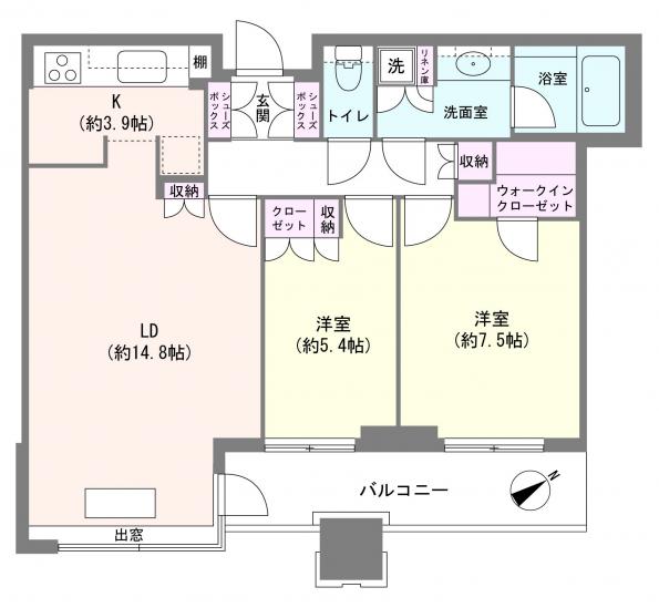ル・サンク大崎シティタワー-1-間取図(平面図)