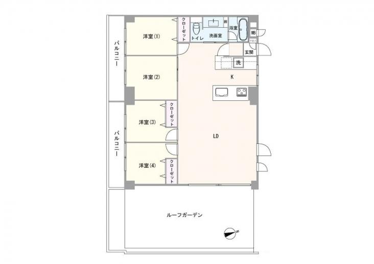 ドミール第３東品川-1-間取図(平面図)