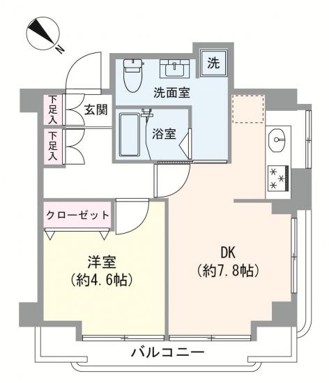 セブンスターマンション洗足池-1-間取図(平面図)