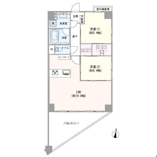 レフィーズ千鳥町-1-間取図(平面図)