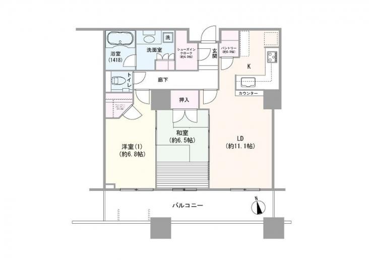 パークコート麻布十番ザ・タワー-1-間取図(平面図)