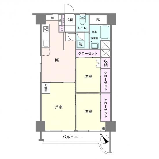 シャンボール大森-1-間取図(平面図)