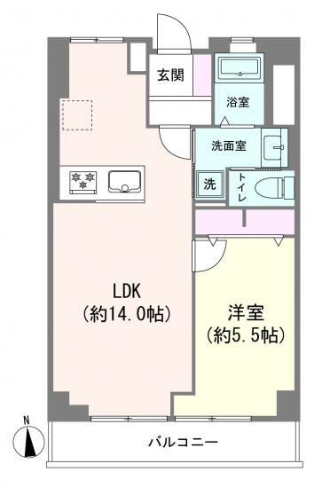 大森山王センチュリーマンション-1-間取図(平面図)