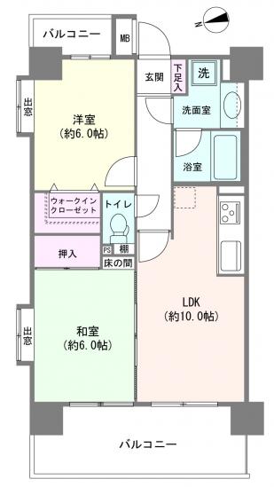 ダイアパレス大森弐番館-1-間取図(平面図)