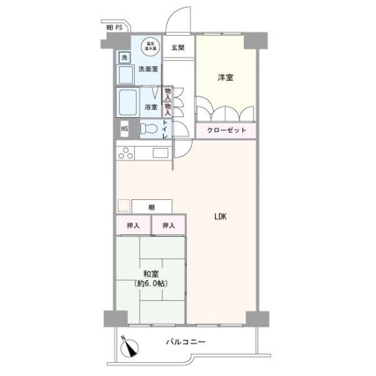 ローズハイツ仙台坂-1-間取図(平面図)