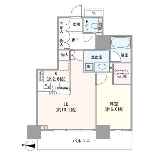 ベイクレストタワー-1-間取図(平面図)