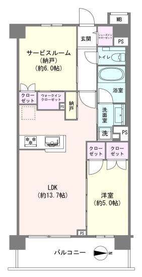 エクセレントシティ馬込ヒルズ-1-間取図(平面図)