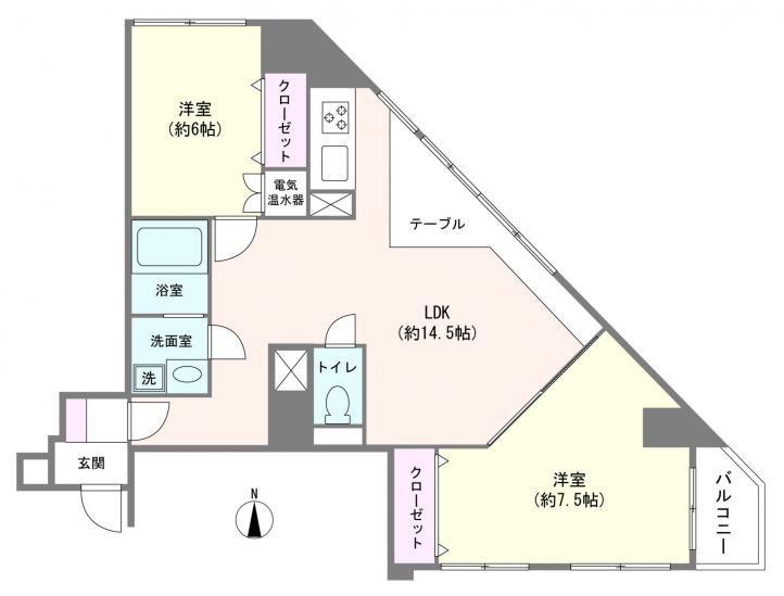 サニークレスト三田-1-間取図(平面図)